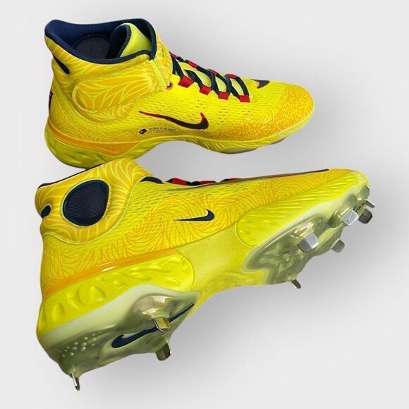 Nike Alpha Huarache Elite 4 Mid Baseball Cleats Acuna FZ3466-700 Mens size 12.5 - Picture 11 of 12